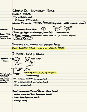 Chemistry II Notes - General Chemistry II CHAPTER 12 Intermolecular ...