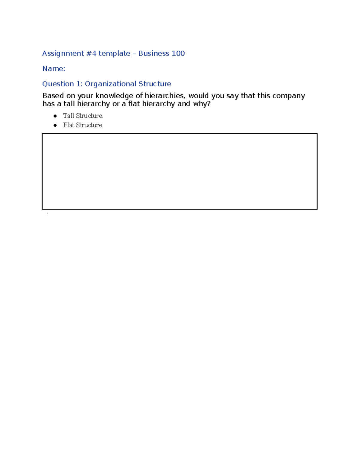Assignment 4 Template - BUS 313 - Strayer - Studocu