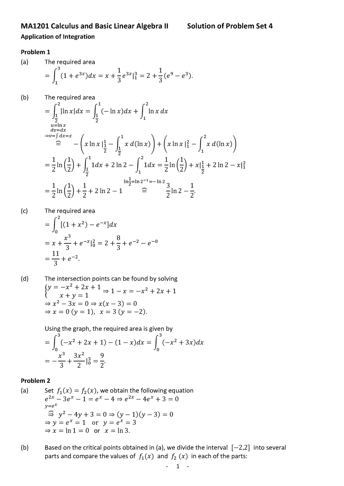 S3Integration Applicationa 13 - MA1201 Calculus And Basic Linear ...