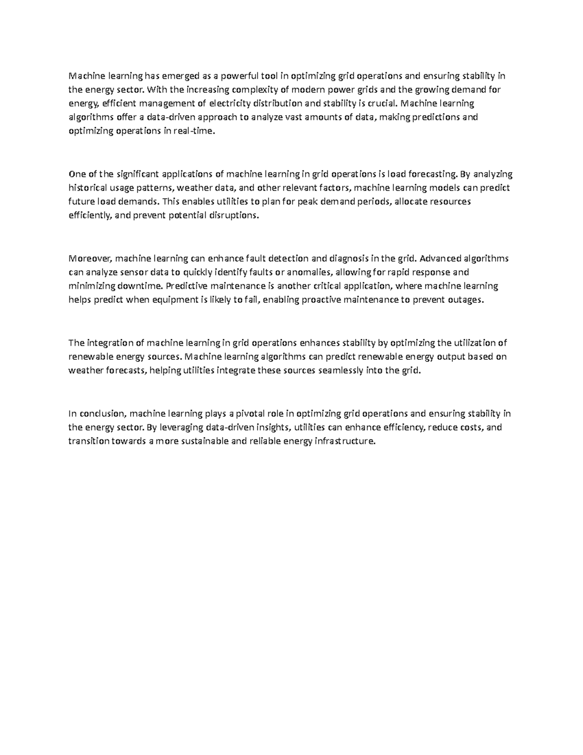 Machine learning has emerged as a powerful tool in optimizing grid ...