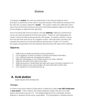 Rh and WEAK D Procedure lab manual - Rh Typing using Tube testing The ...