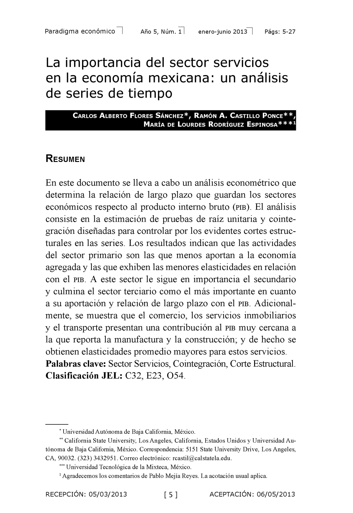 La Importancia Del Sector Servicios En La Economia Mexican 5 Paradigma Económico Año 5 9199