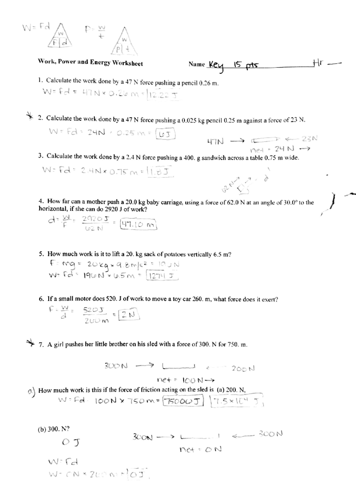 Work power worksheet - Dbuqhdbxh - 3333 - Studocu