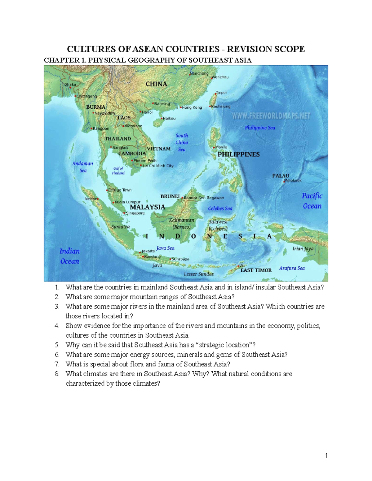 Cultures OF Asean Countries Revision Scope 1 - CULTURES OF ASEAN ...