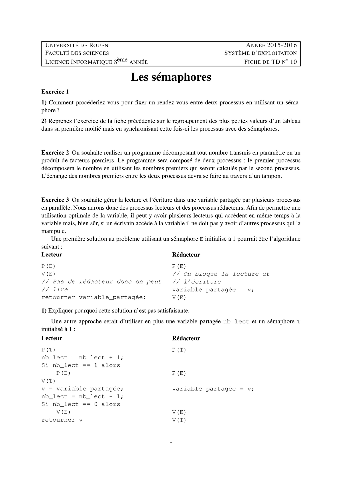 Td10 Td Les Elements D Un Systeme D Exploitation Studocu