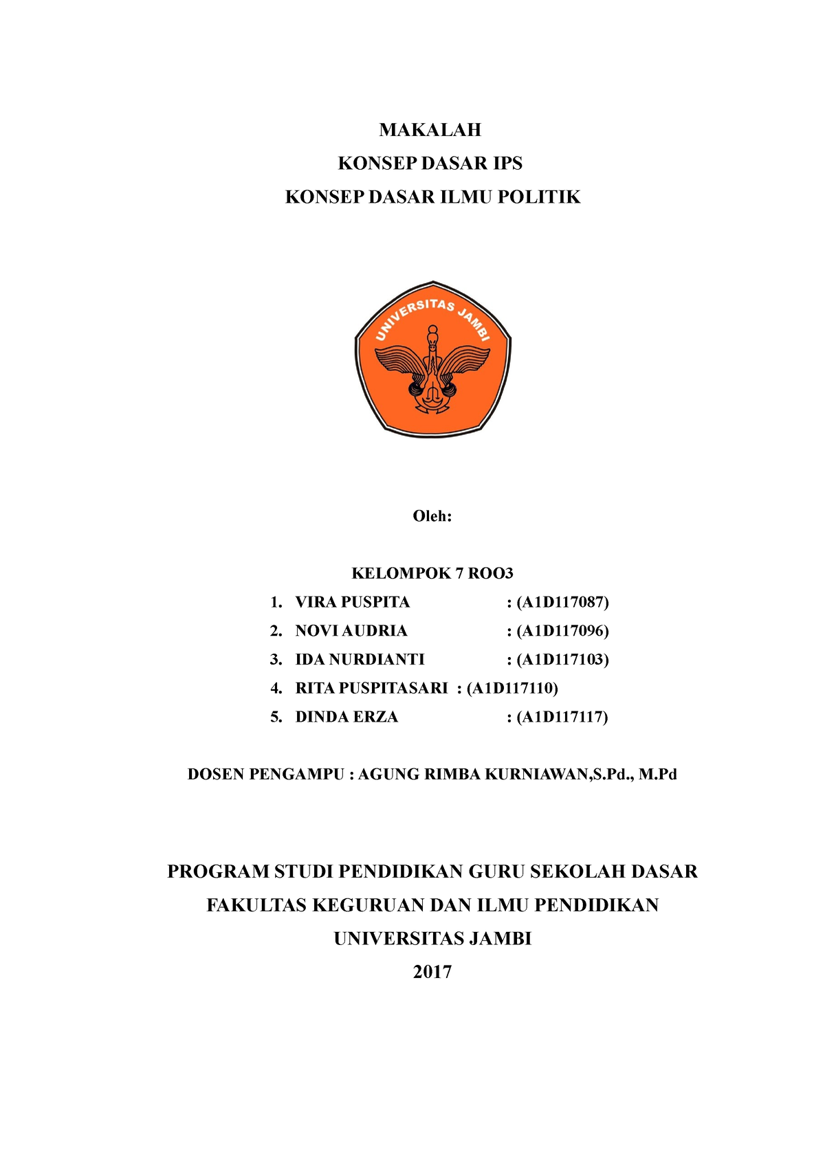 Konsep Dasar ILMU Politik - MAKALAH KONSEP DASAR IPS KONSEP DASAR ILMU