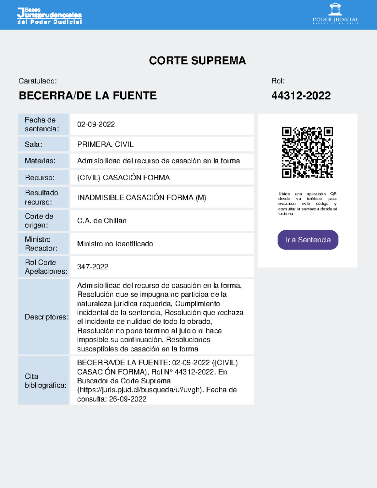 CS 44312-2022 - sentencia CS relativa a principio de proporcionalidad