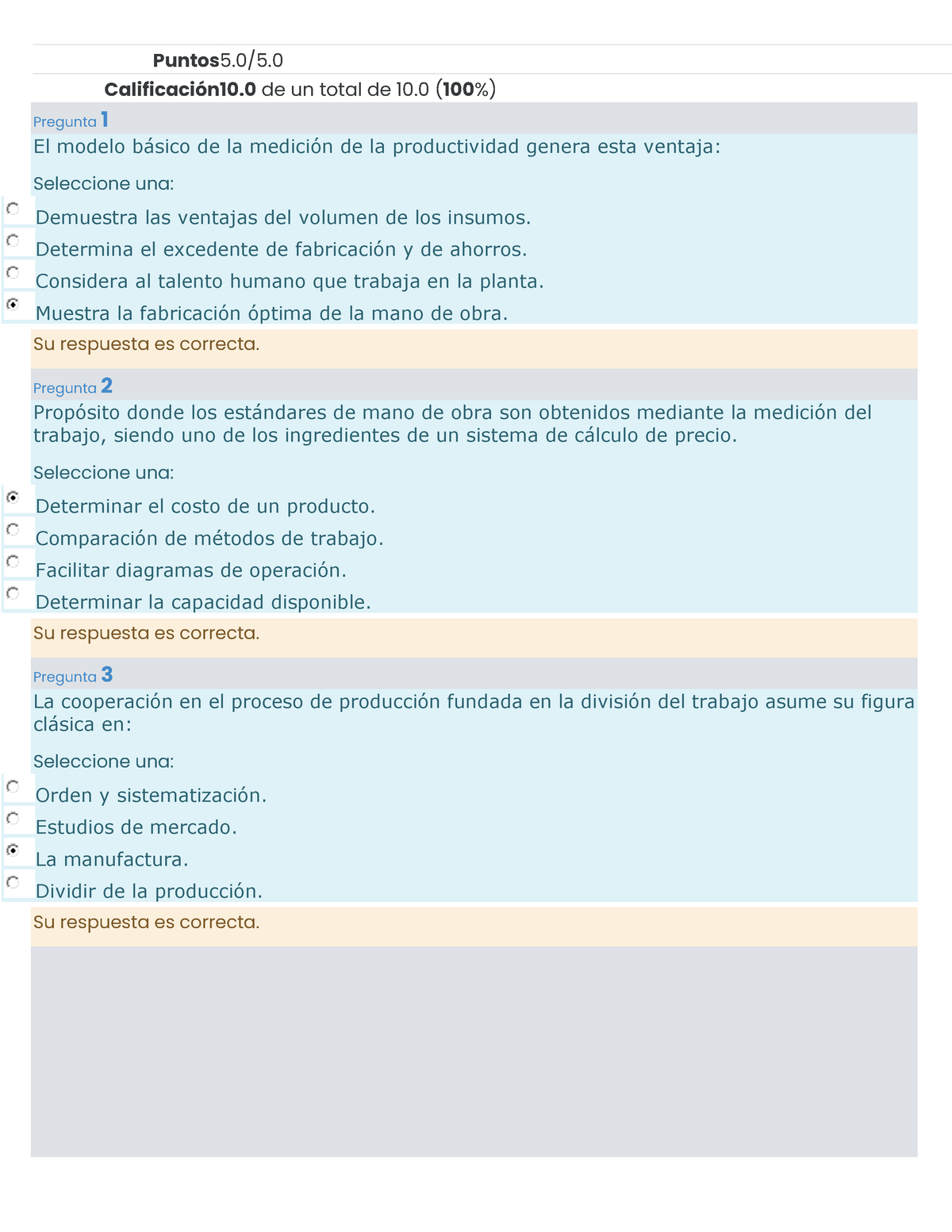 Administracion De Procesos Examen Semana 1 - Puntos5/5. Calificación10 ...