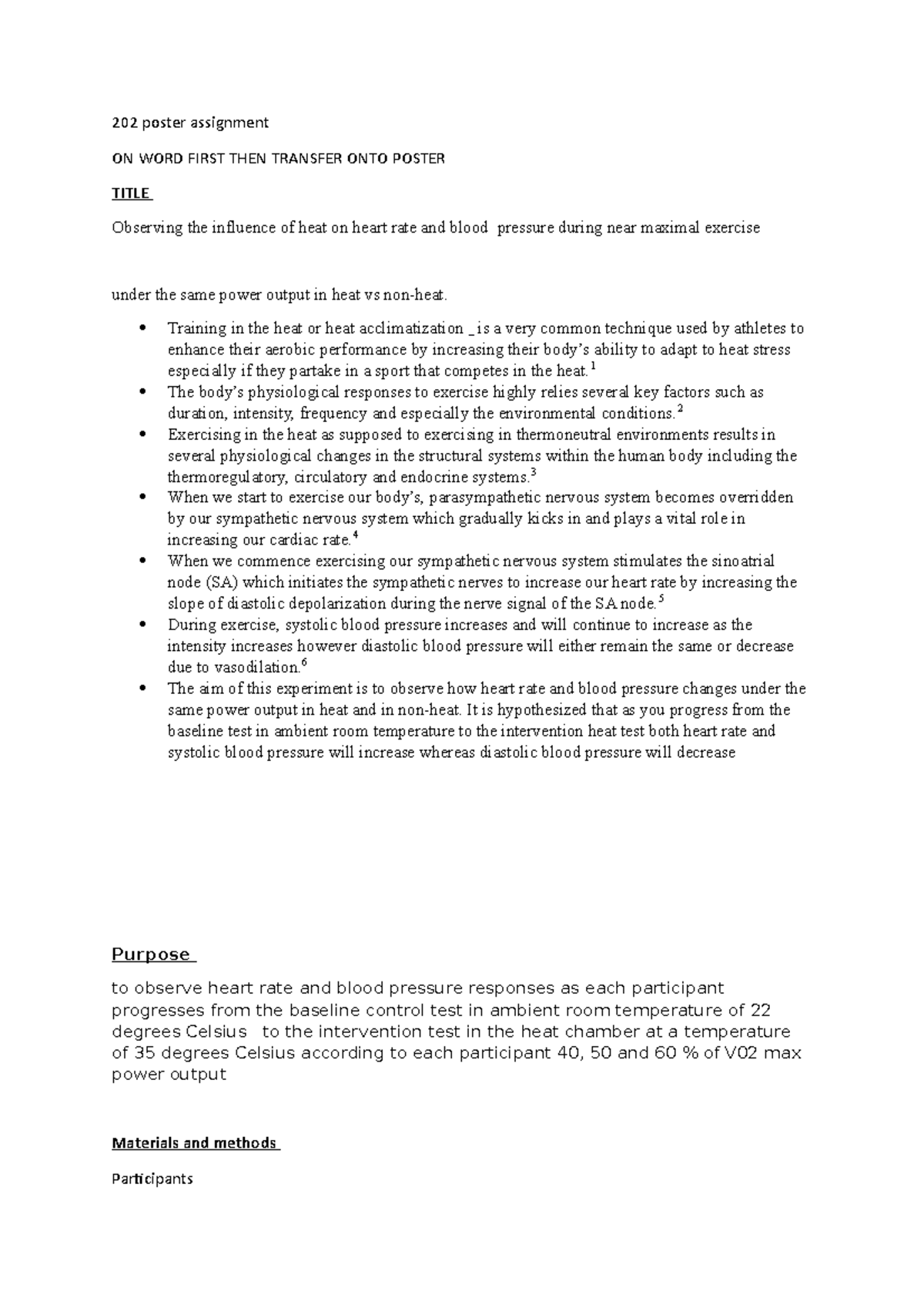 202 poster assignment WORD Written Document - 202 poster assignment ON ...