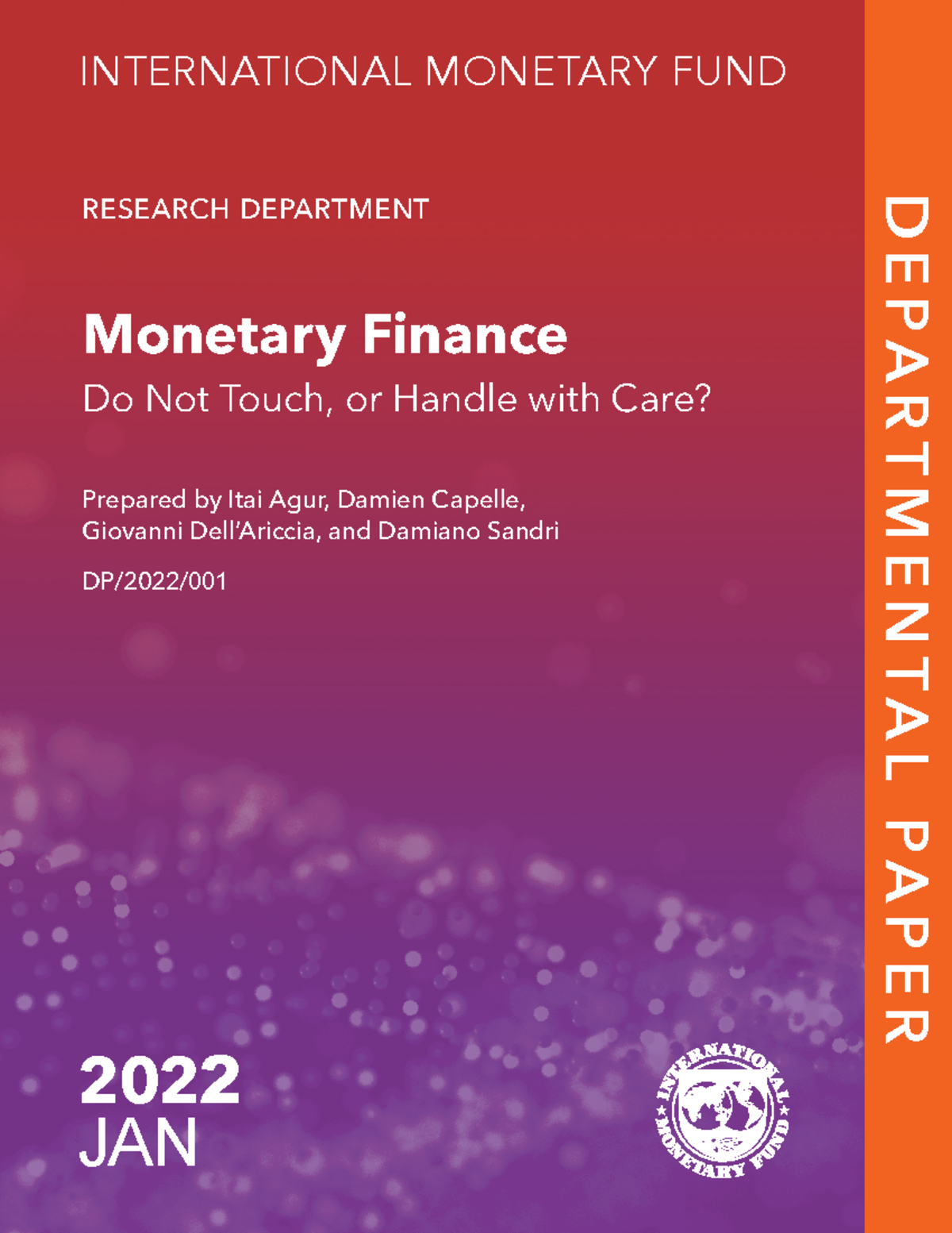 Monetary-finance-imf - D E PA R T M E N TA L PA P E R INTERNATIONAL ...