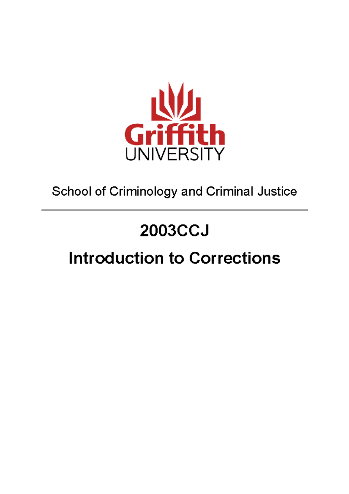 2003 CCJ - Assessment 1 - Instructions and Marking Criteria - School of ...