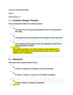 UNIT 1 Challenge 1.1 - SOPHIA LEARNING - VISUAL COMMUNICATIONS UNIT 1 ...