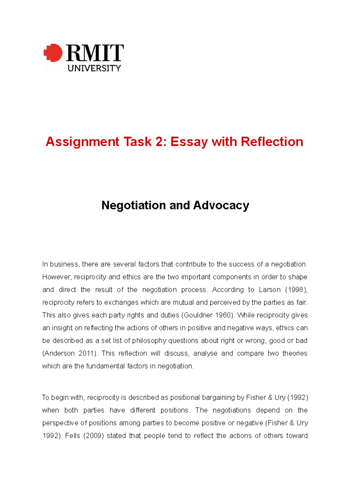 assignment of negotiation