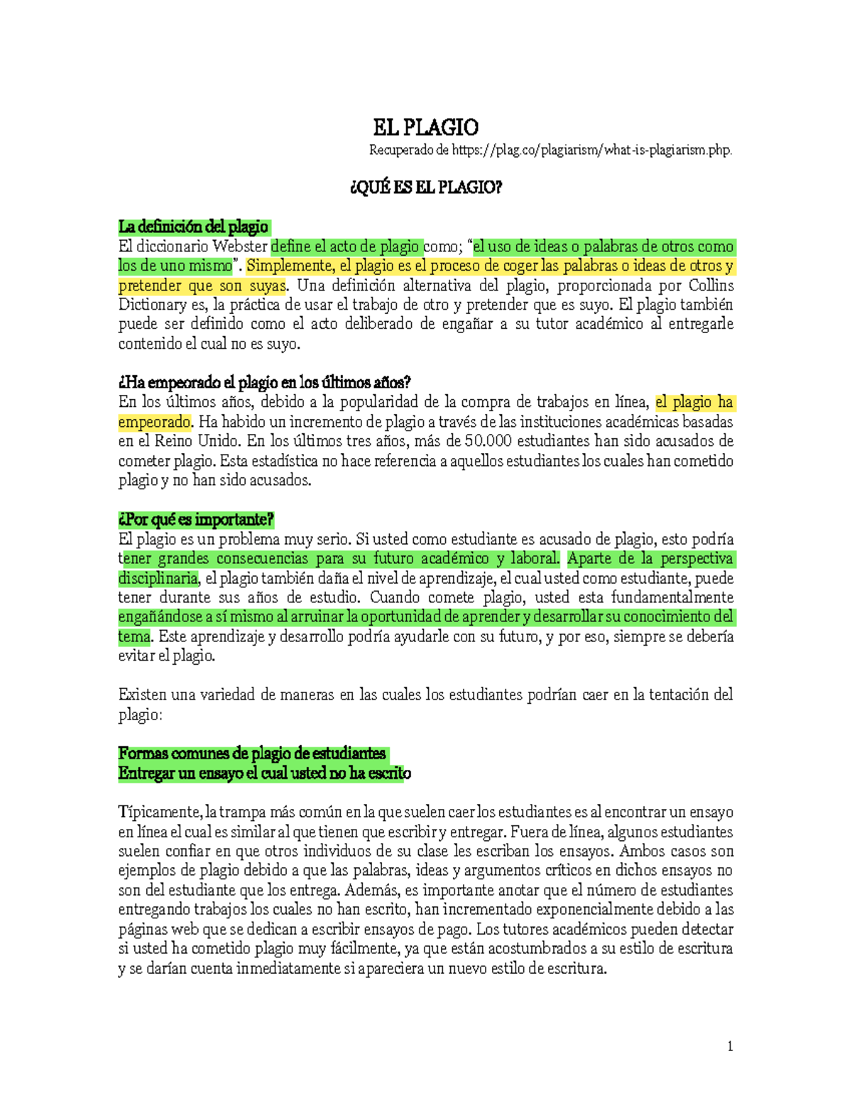 El PlagioApuntes de clase EL PLAGIO Recuperado de plag/plagiarism