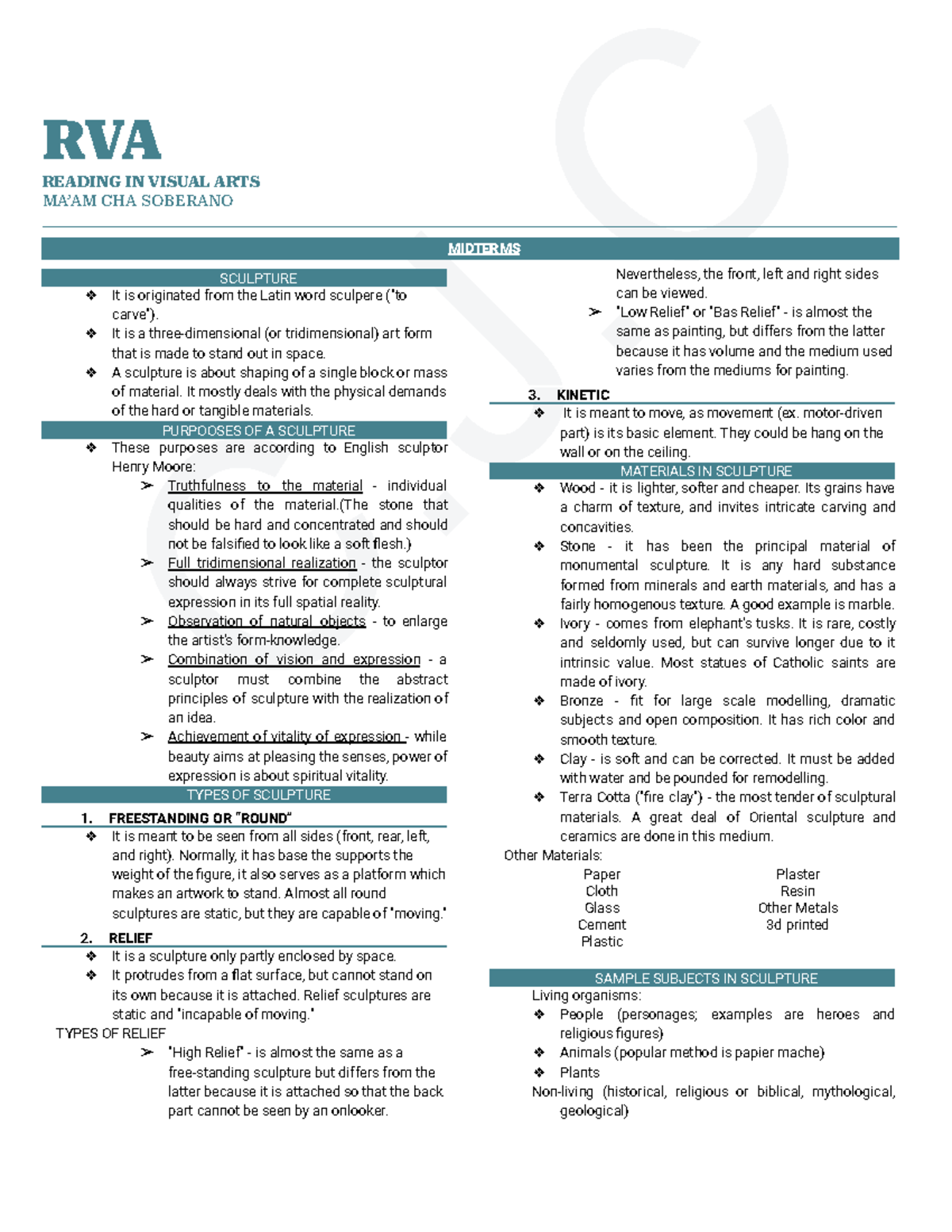RVA Midterms - ... - C.J RVA READING IN VISUAL ARTS MA’AM CHA SOBERANO ...