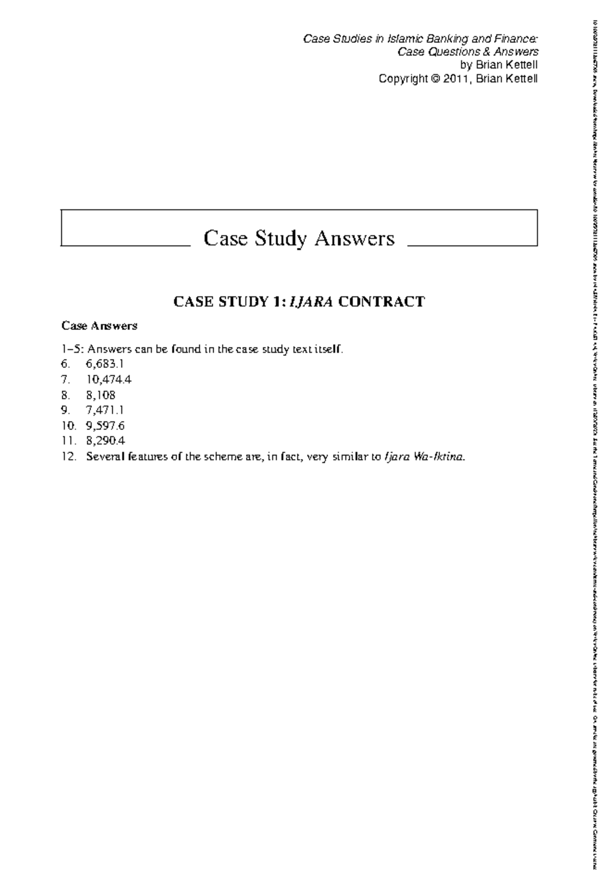 case study and answers