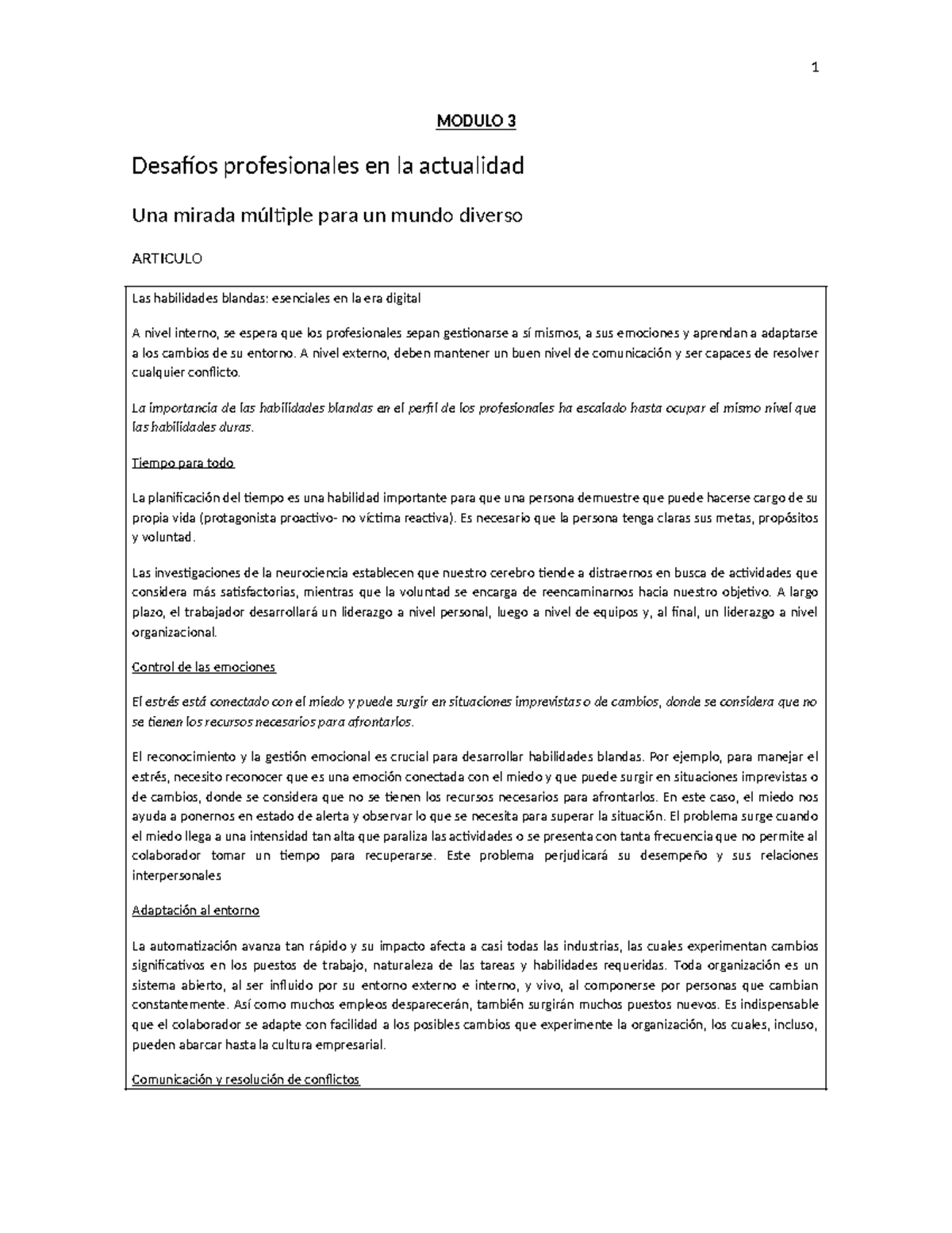Resumen Modulo 3 Y 4 - 2 Parcial - MODULO 3 Desafíos profesionales en ...