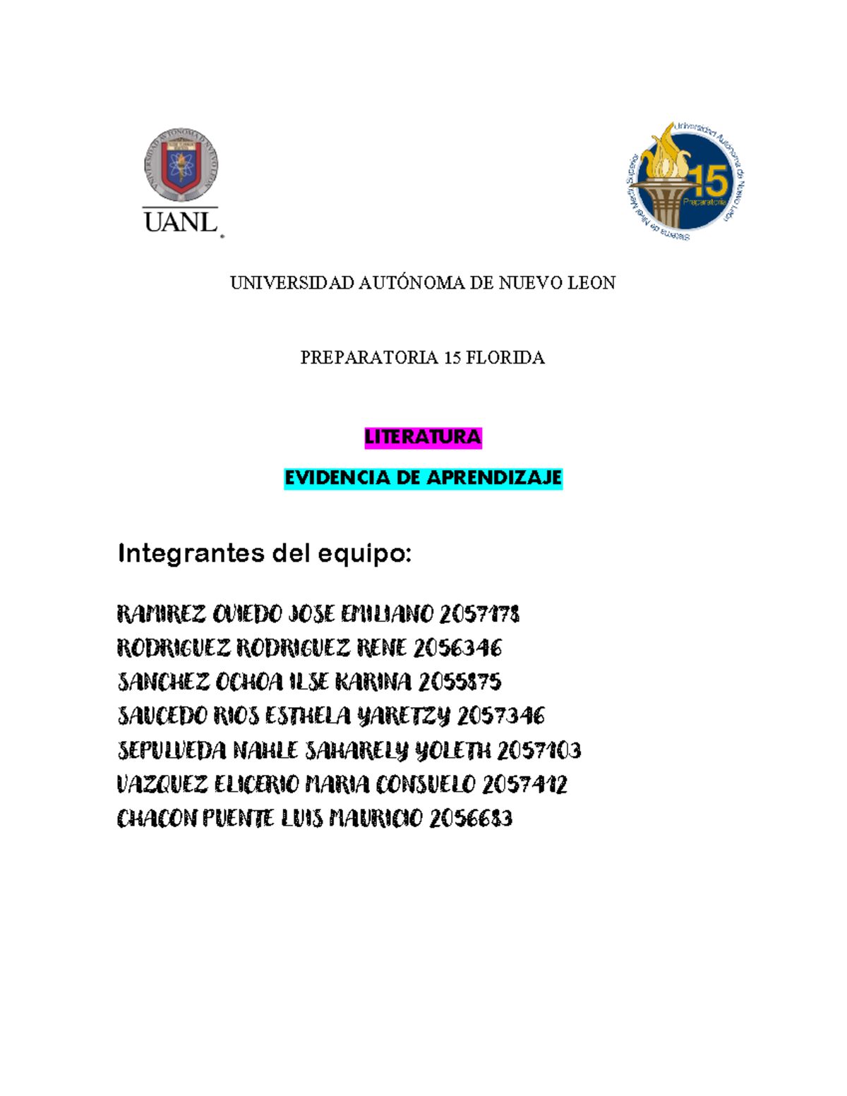 Equipo 6 Ev E1 - Tarea - UNIVERSIDAD AUTÓNOMA DE NUEVO LEON ...