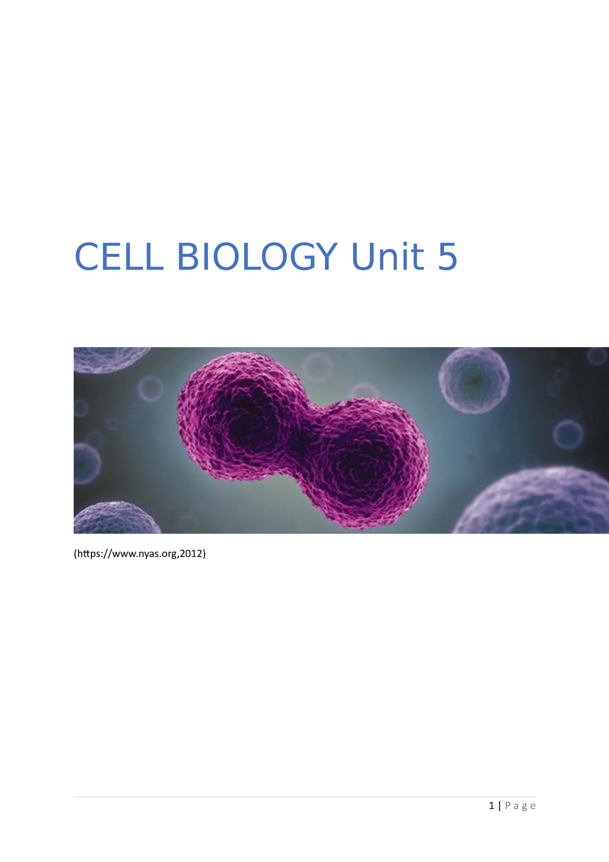 Unit 5 Update - Unit 5 Cell Biology For Learn Direct Assess To Health ...