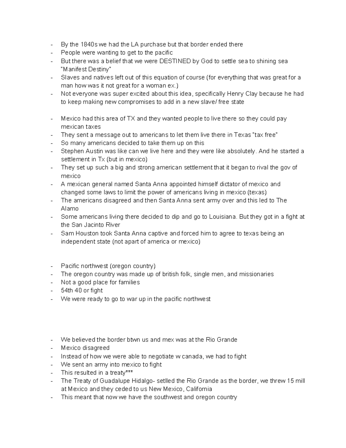 Apush Period 5 this By the 1840s we had the LA purchase but that