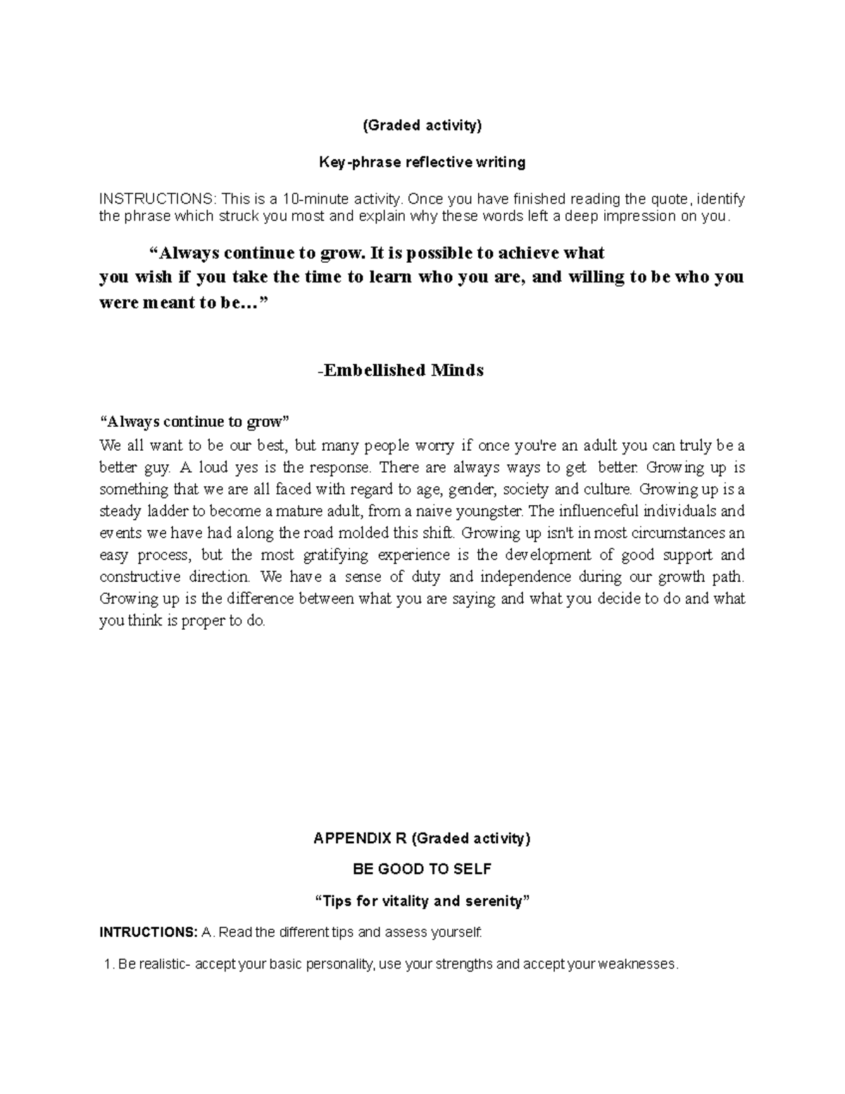 FINAL TASK SOCIAL ORIENTATION APPENDIX K - (Graded activity) Key-phrase ...