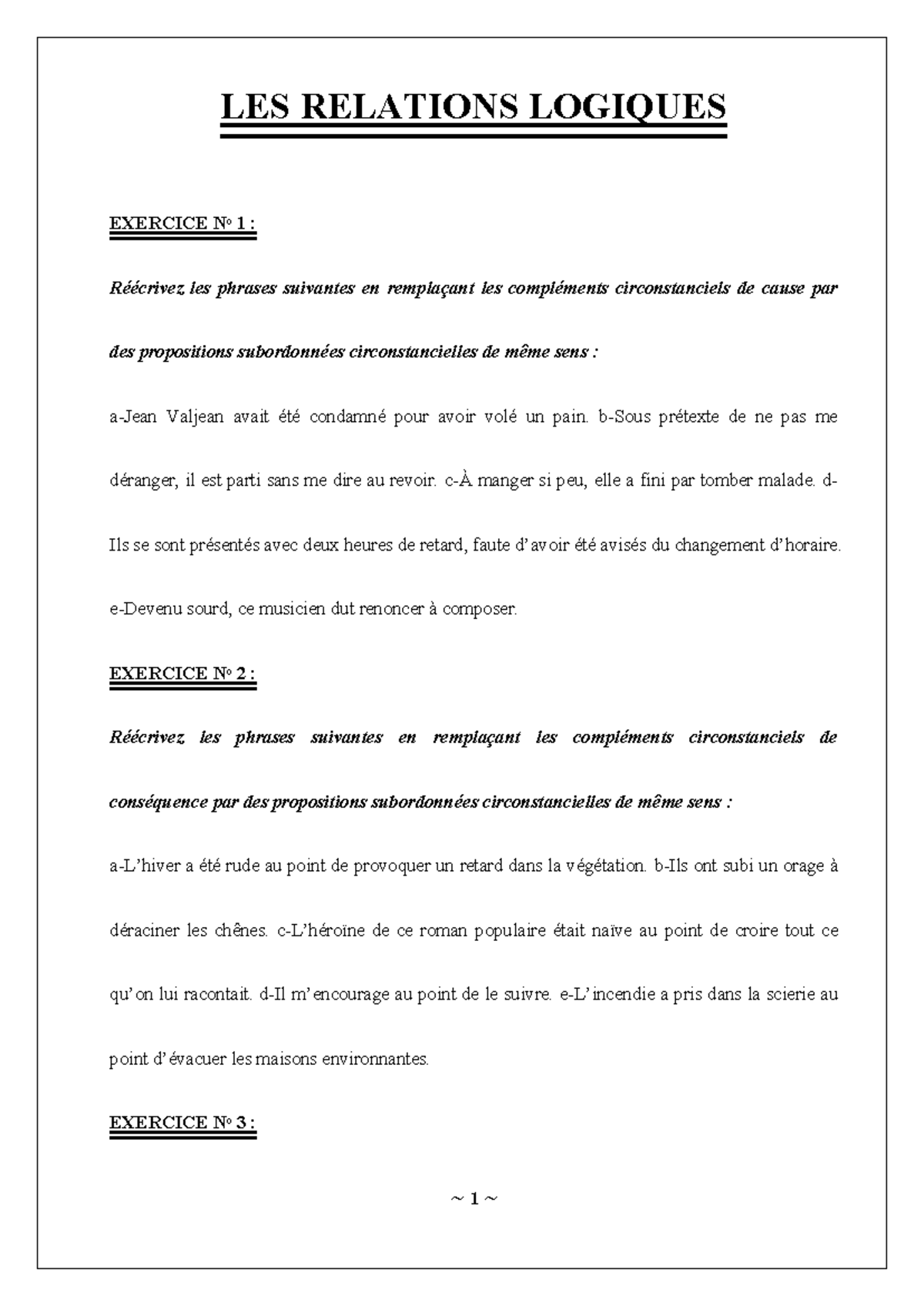 Les Relations Logiques Dans La Phrase – ARJF