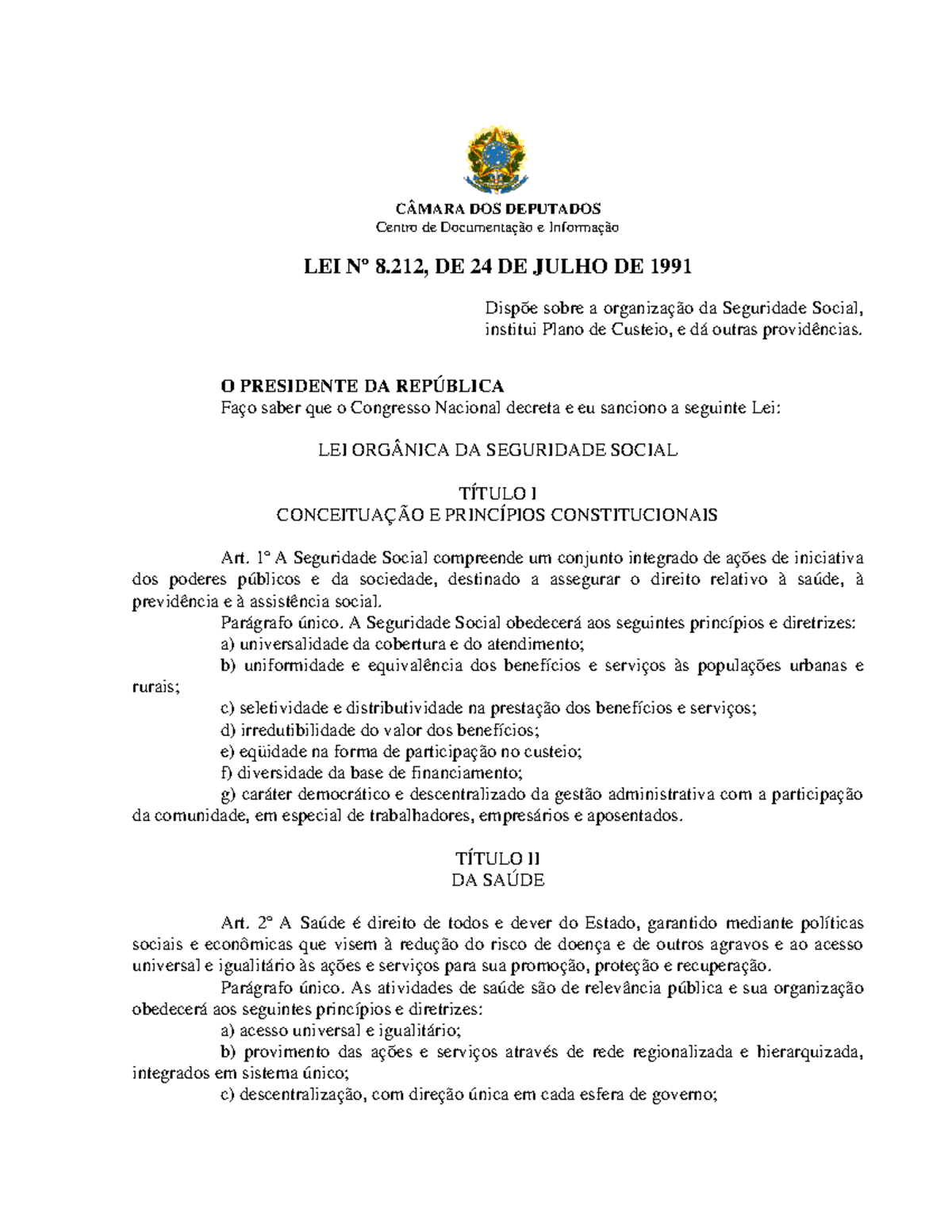 lei-8212-1991-norma-atualizada-pl-c-mara-dos-deputados-centro-de