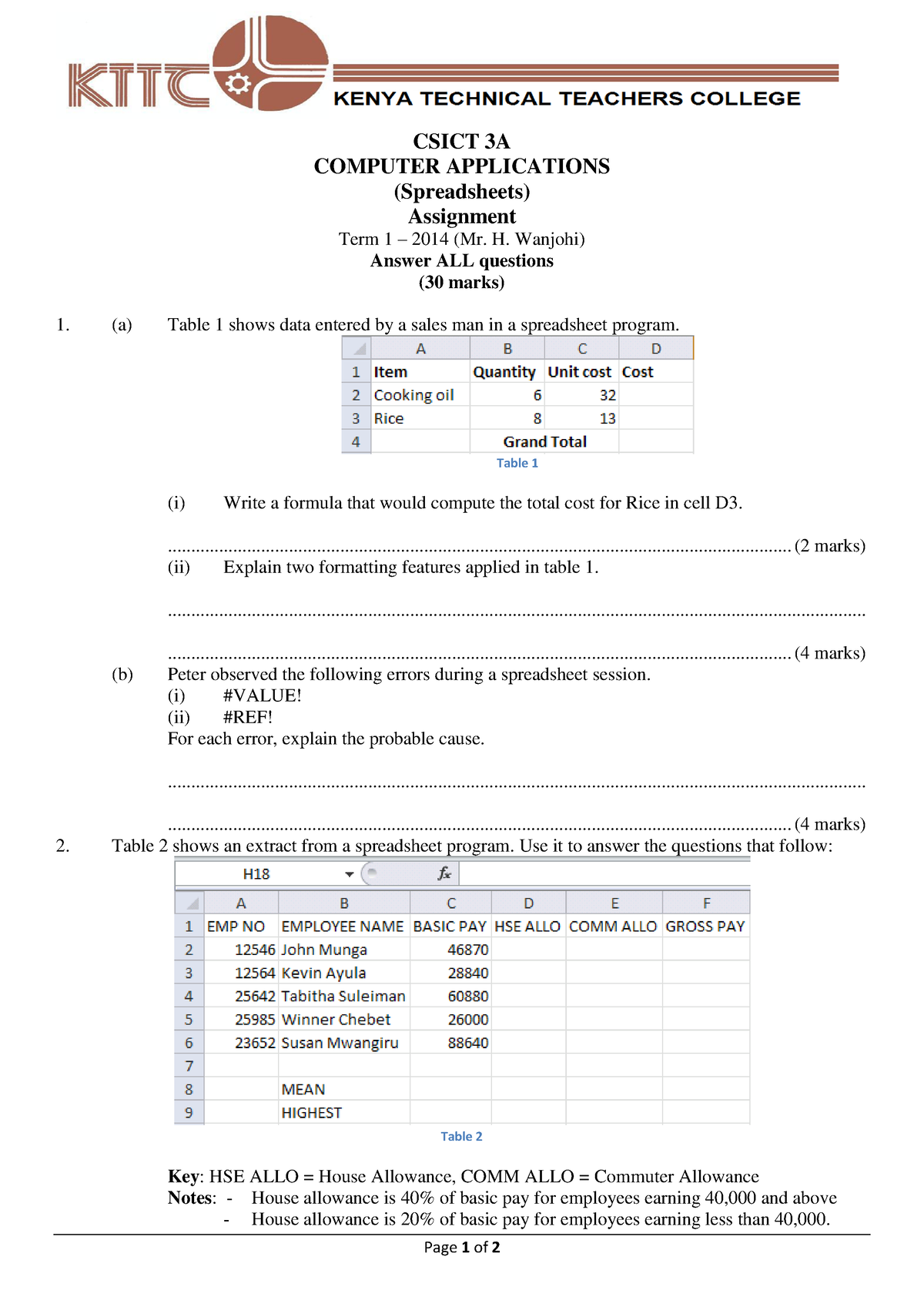 assignment applications 2 3a