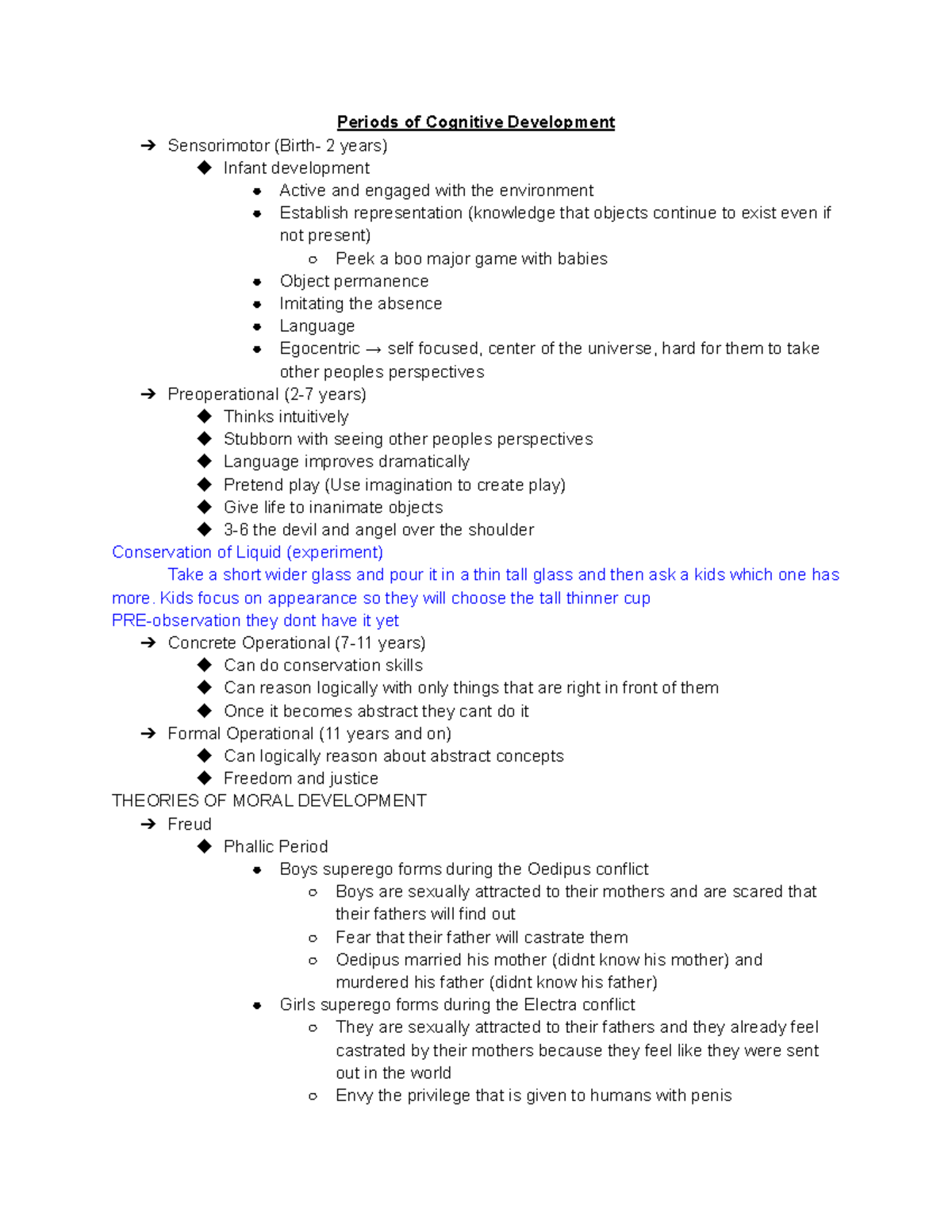 Psychology 09 20Sen. perc - Periods of Cognitive Development ...