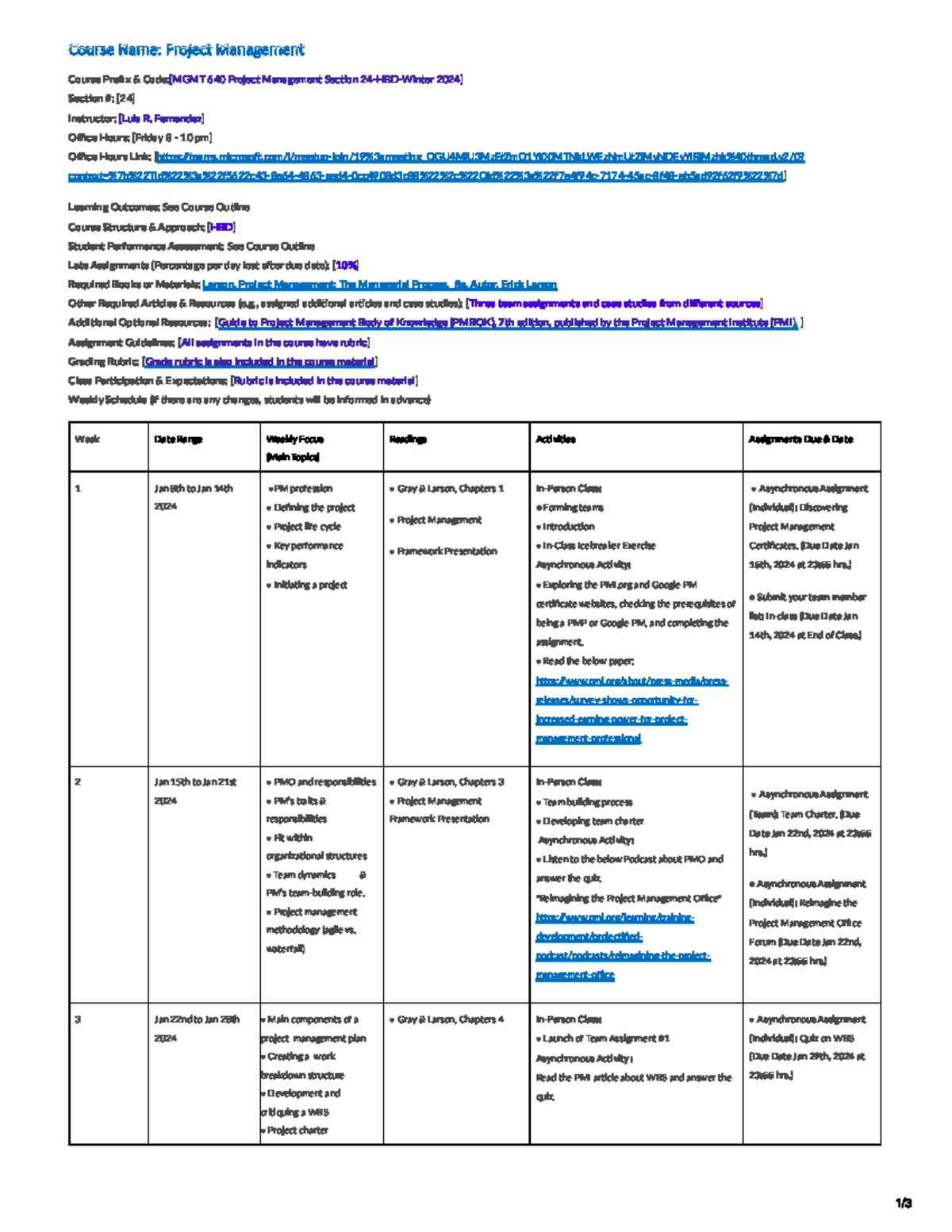 MGMT 640 Project Management (HBD- Winter 24-24) - ! 