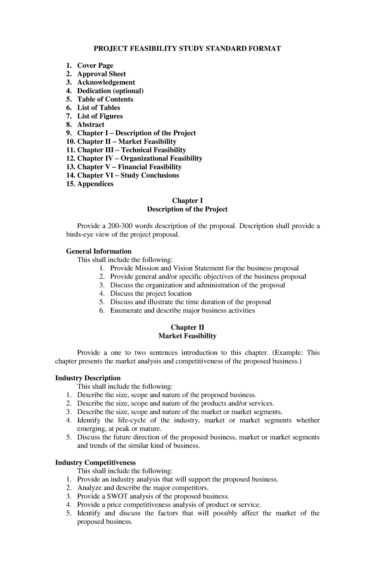 hypothesis for feasibility study