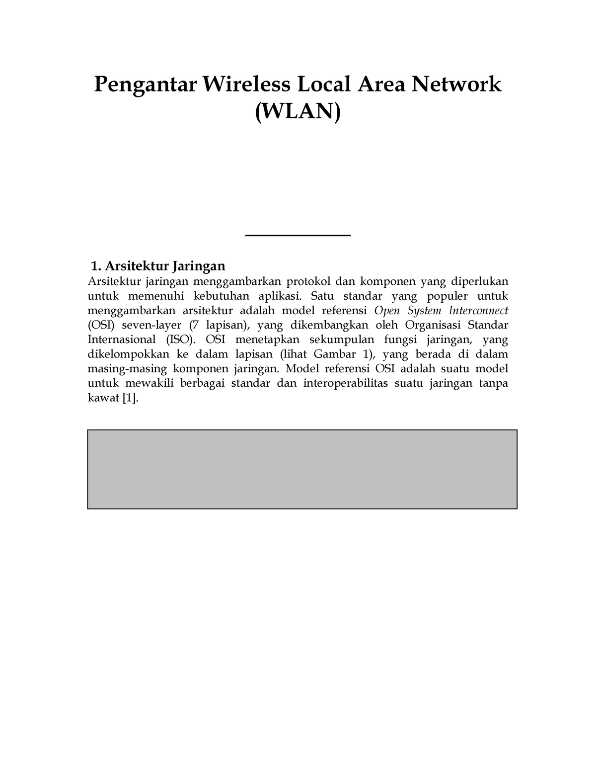 Pengantar WLAN - Pengantar Wireless Local Area Network (WLAN) 1 ...