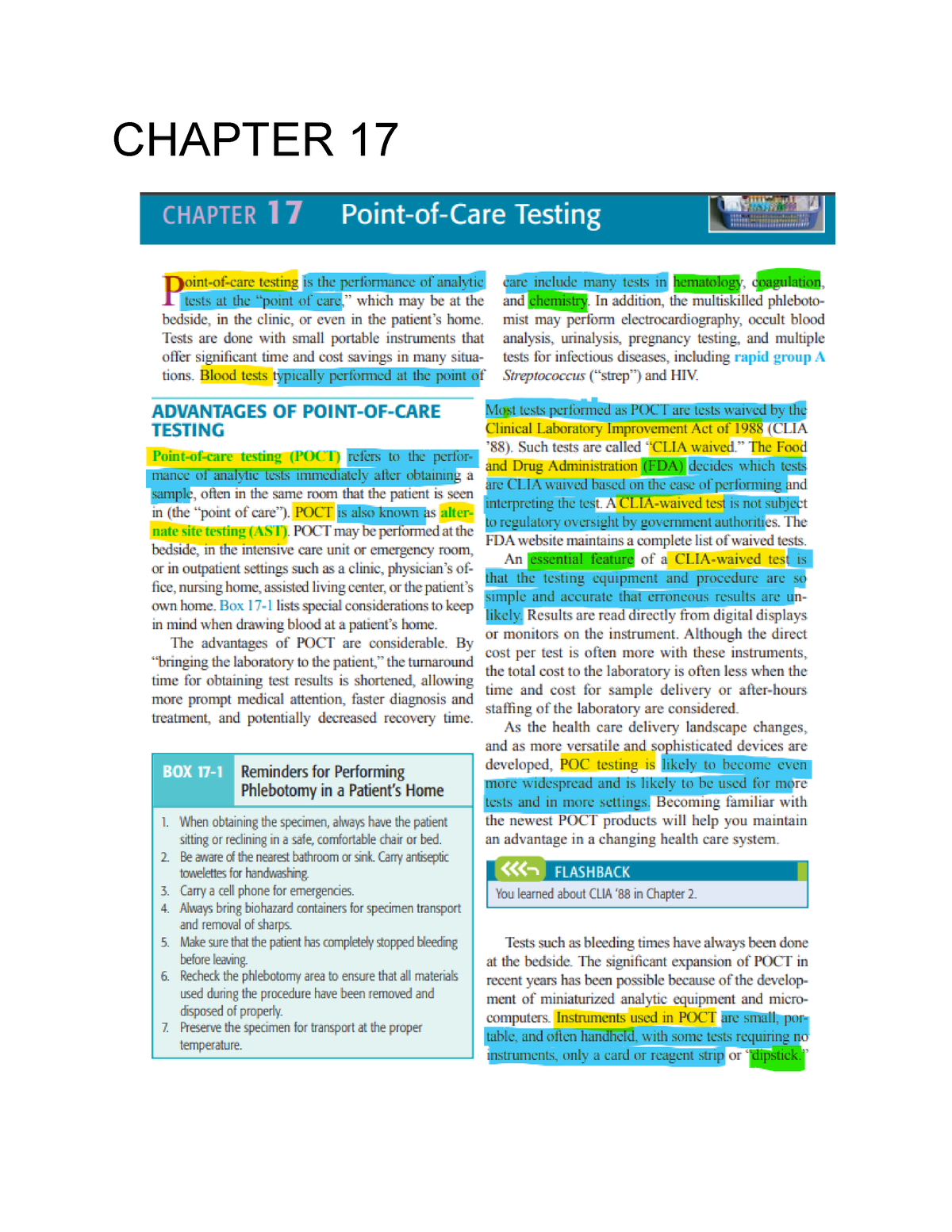 Chapter 17 And 18 Pmls - Pmlsp Notes - Medical Technology - - Studocu