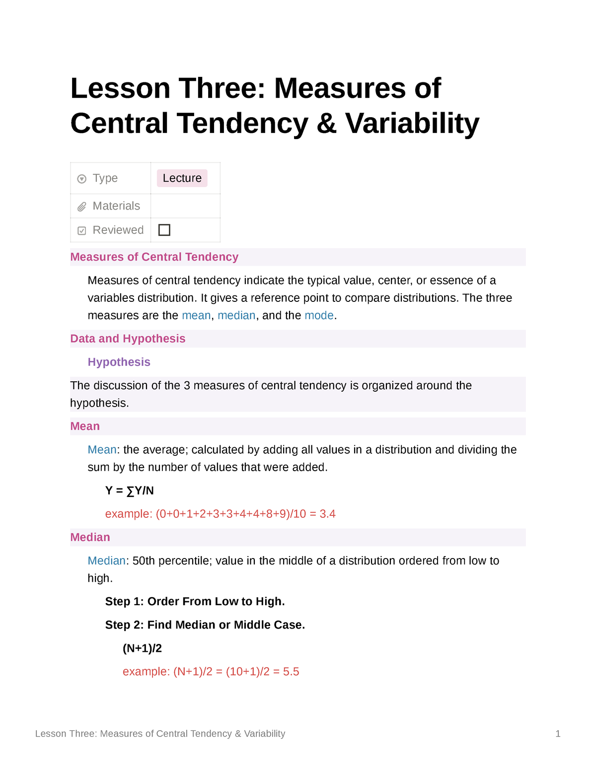 Central Tendency, Overview, Measures & Examples - Lesson