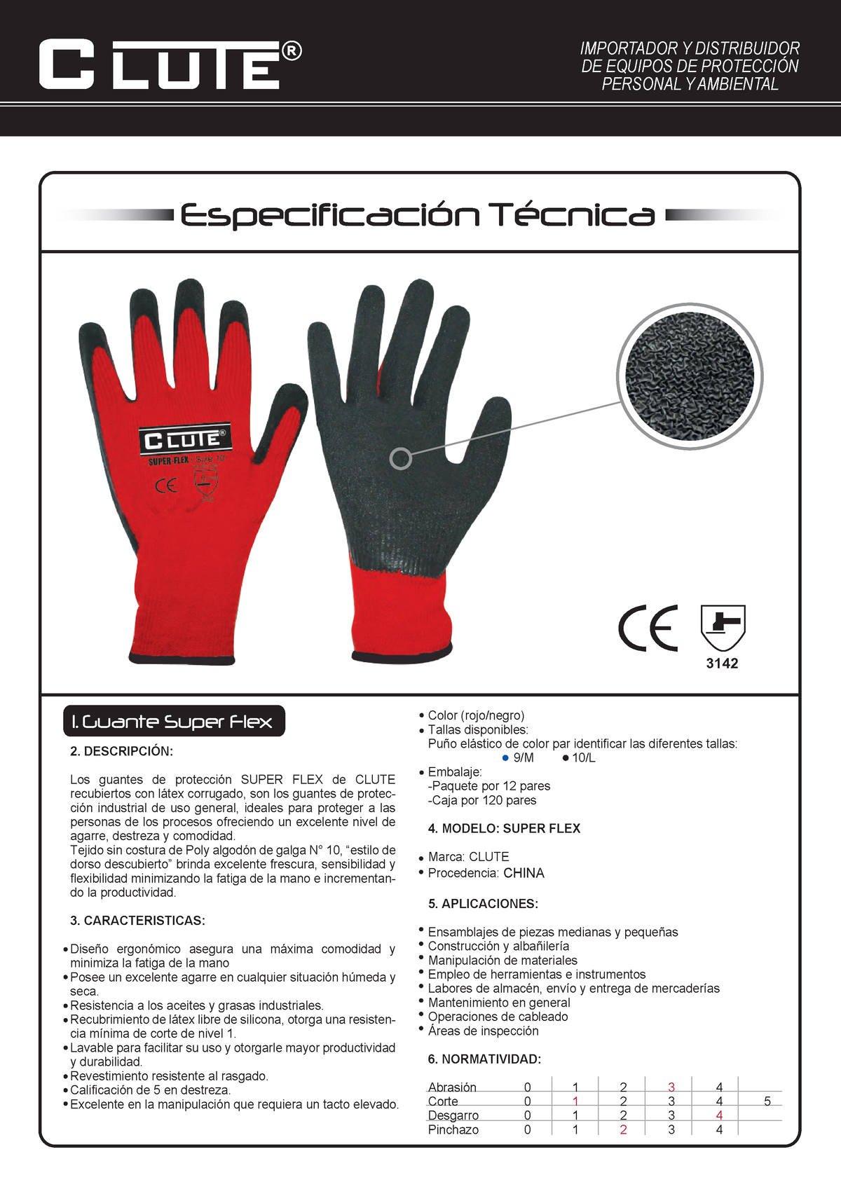 Guantes-Super-Flex - FICHA TÉCNICA - IMPORTADOR Y DISTRIBUIDOR DE ...