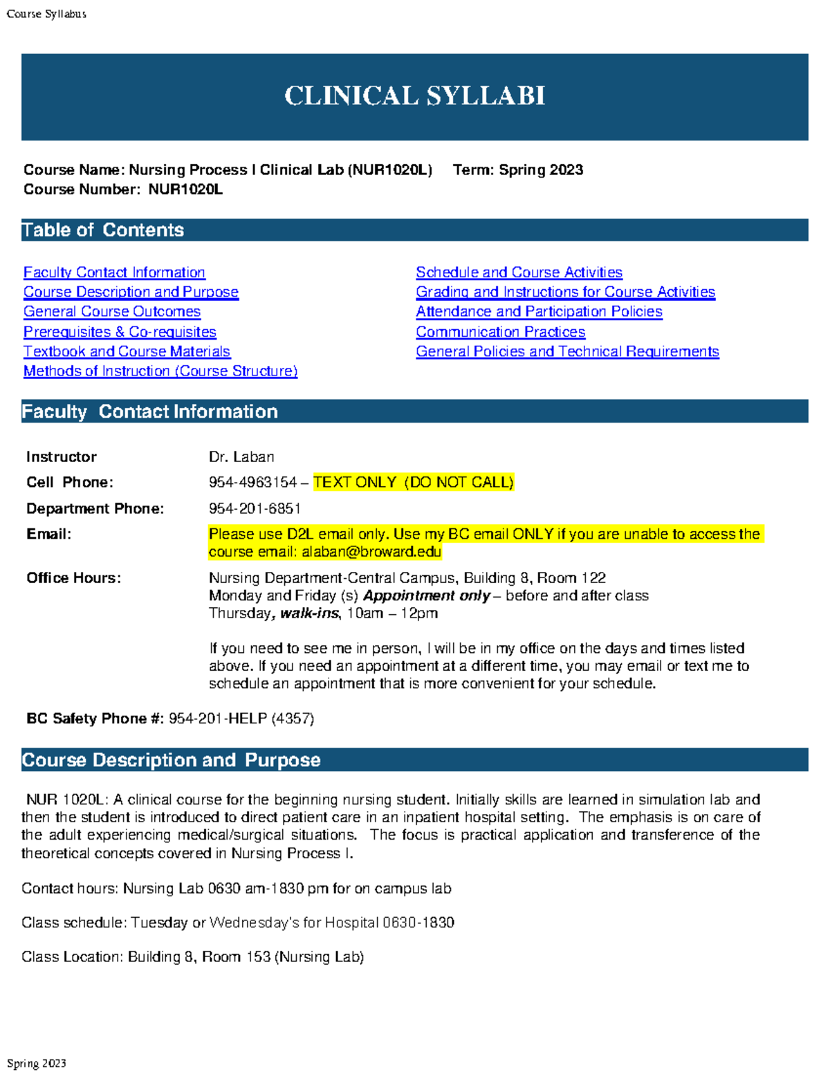 Clinical Syllabus in New Template 2023 spring process 1 - Course Name ...