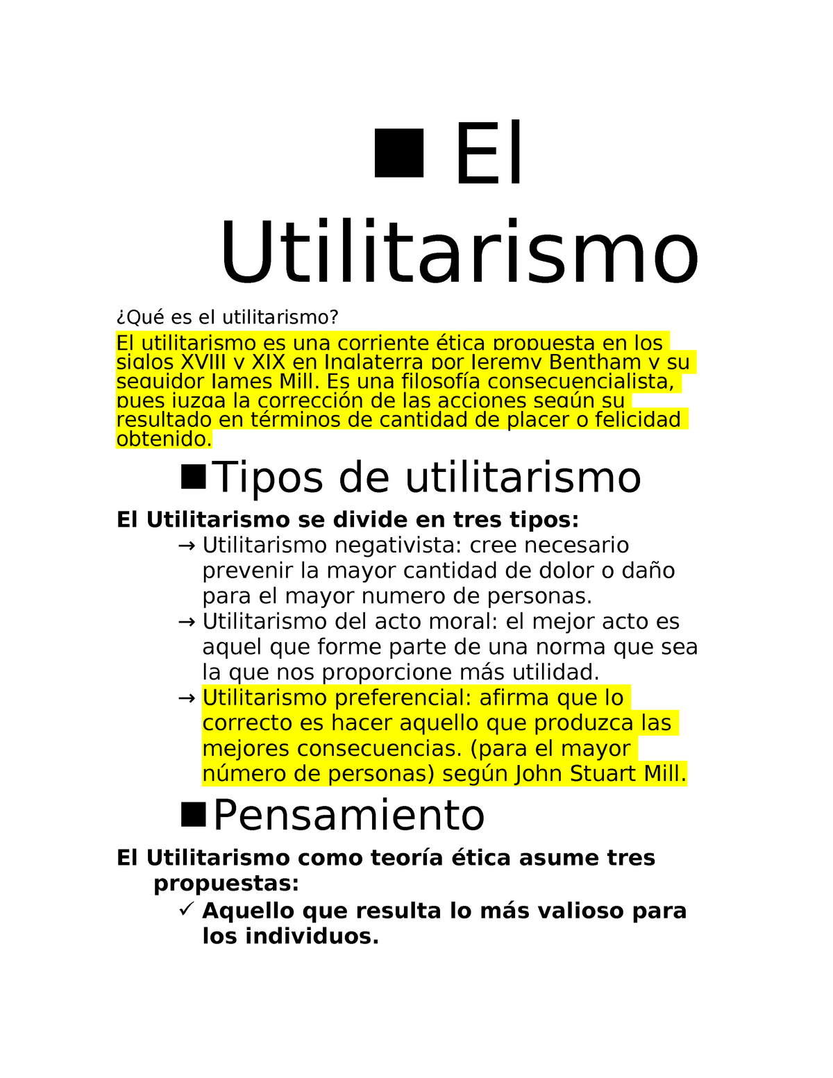 Que Es El Utilitarismo Resúmen Completo El Utilitarismo ¿qué Es El Utilitarismo El 1894