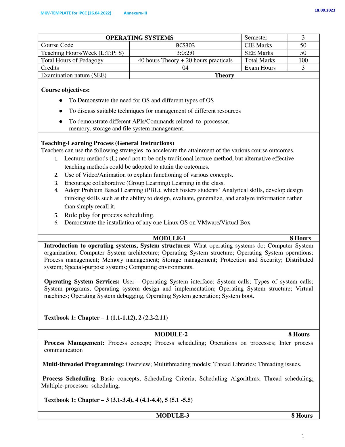 OS syllabus MKVTEMPLATE for IPCC (26.04) AnnexureIII OPERATING