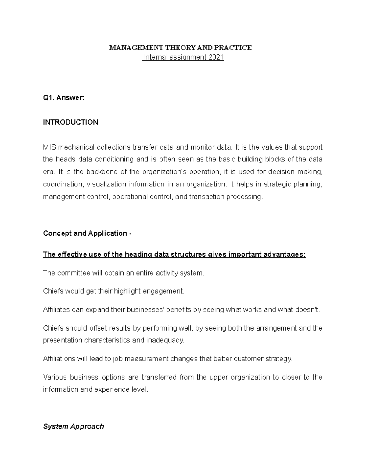 Management Theory AND Practice - SEM 1 - MANAGEMENT THEORY AND PRACTICE ...