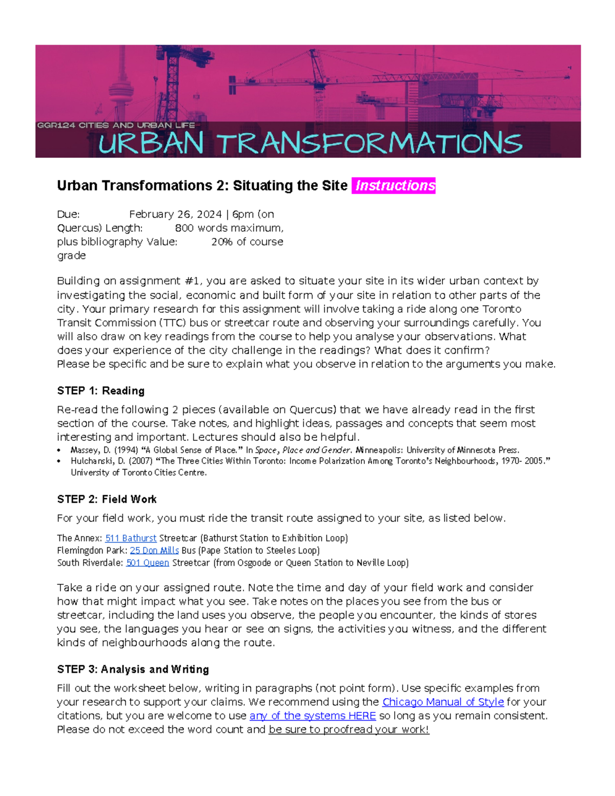 Urban Tranformations 2 - Siutating the Site - Your primary research for ...