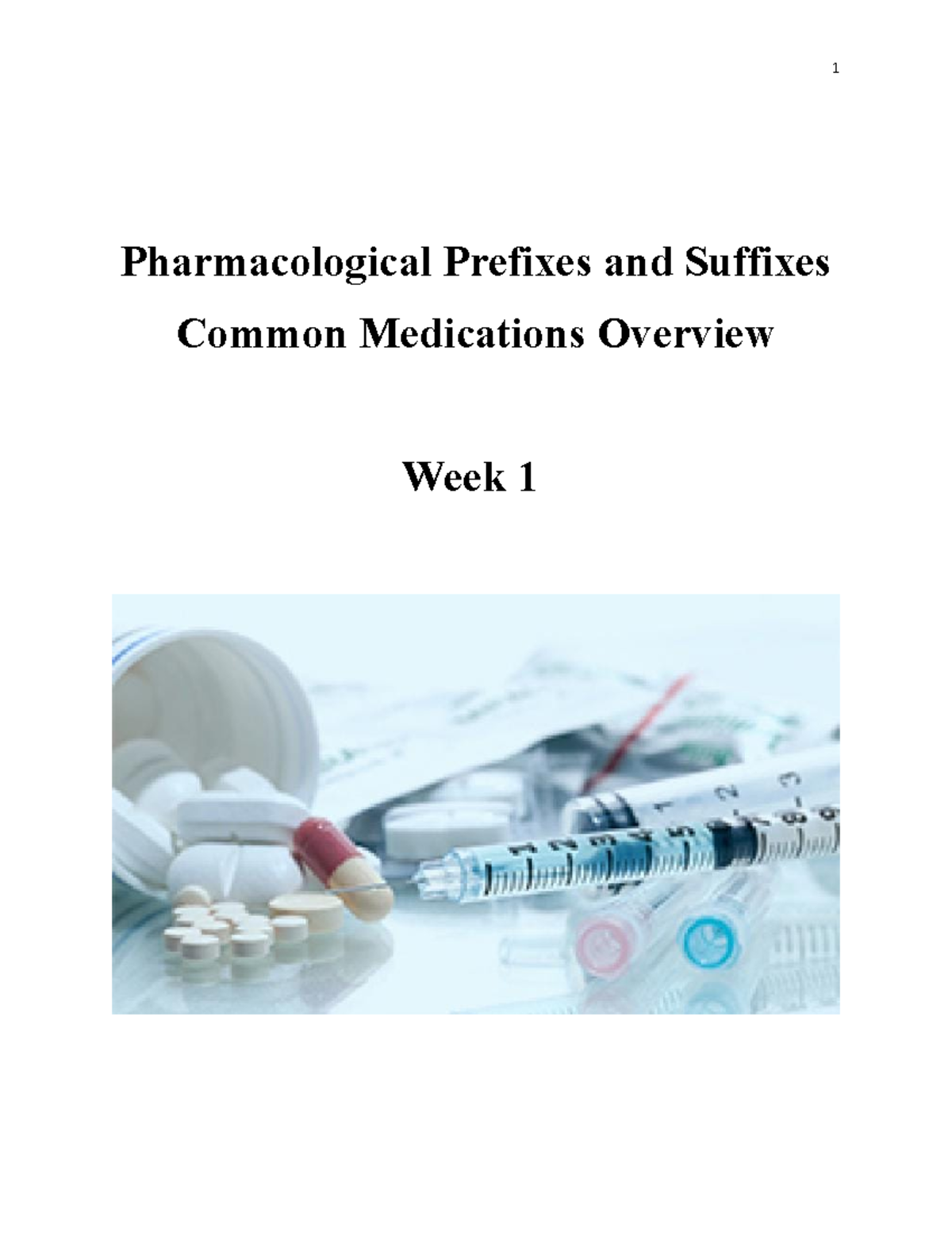 Pharmacologic Prefixes and Suffixes common medicaionsdocx Summer Review ...