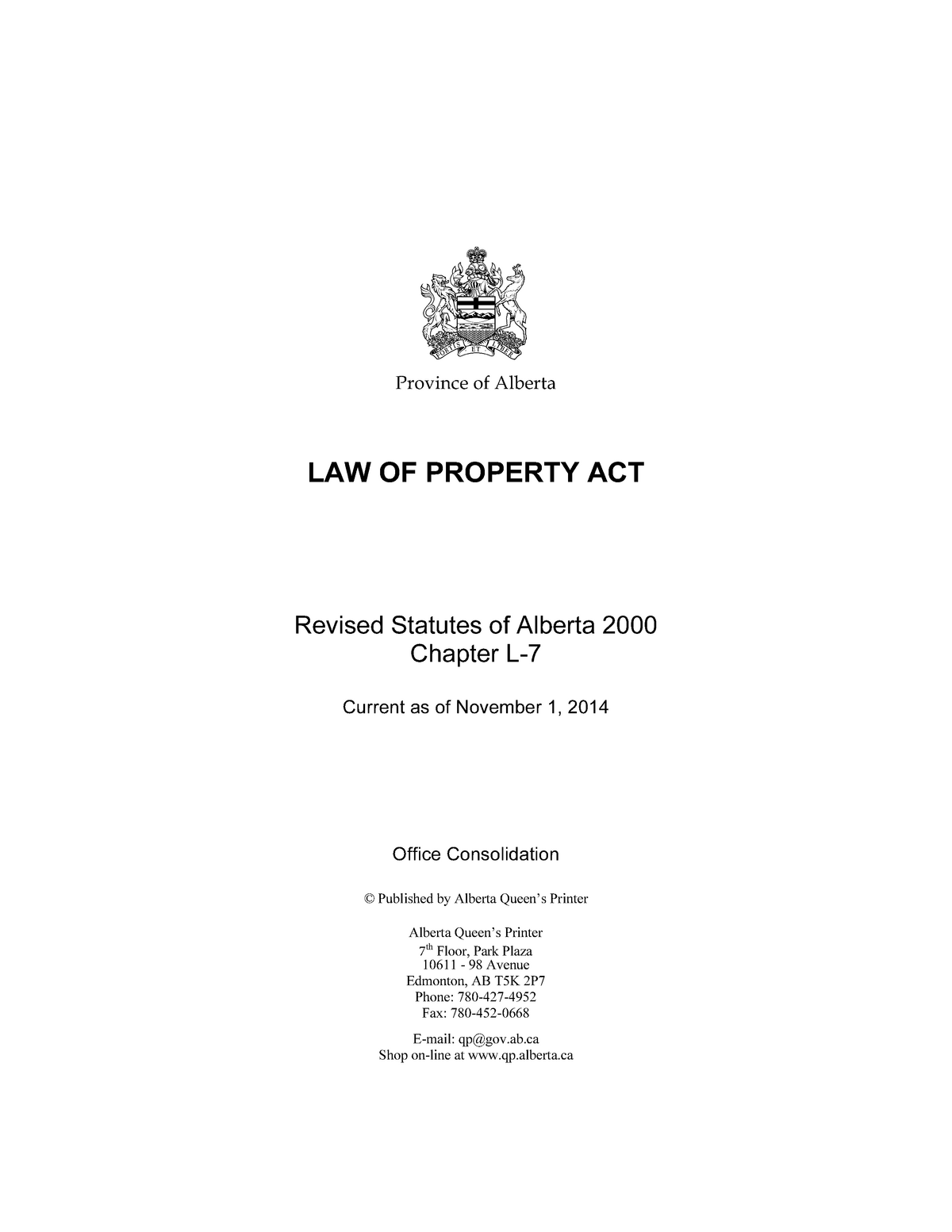 property law act assignment