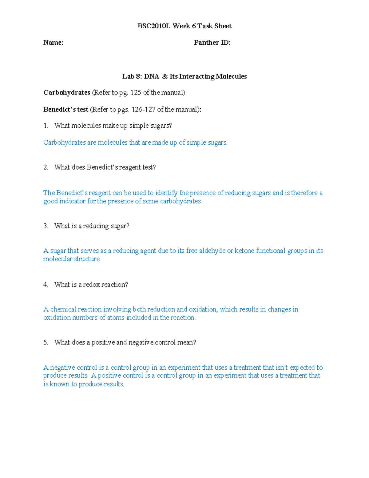 Week 6 Task Sheet Copy Bsc2010l Week 6 Task Sheet Name
