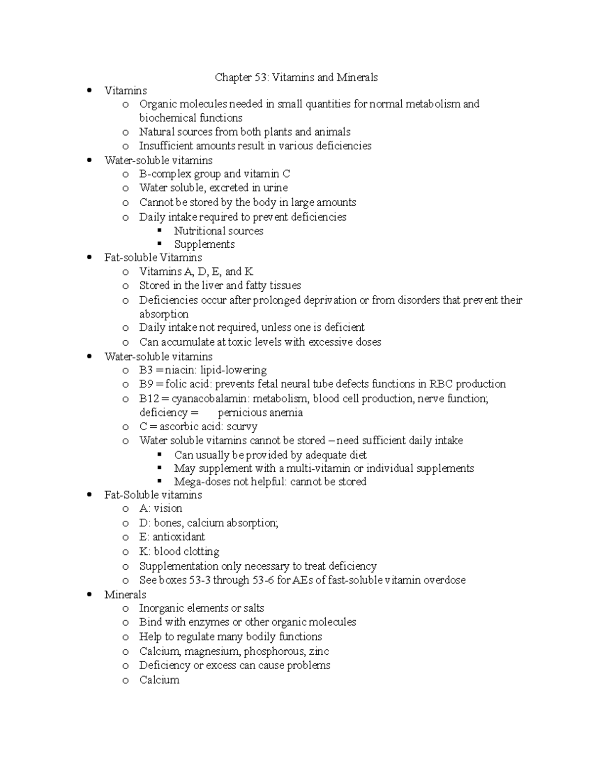 Chapter 53 notes Mrs. Kizziar as teacher, updated in 2022 Chapter