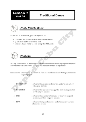1 Q2 HOPE 3 - Module 1 Quarter 2 Health Optimizing Physical Education ...