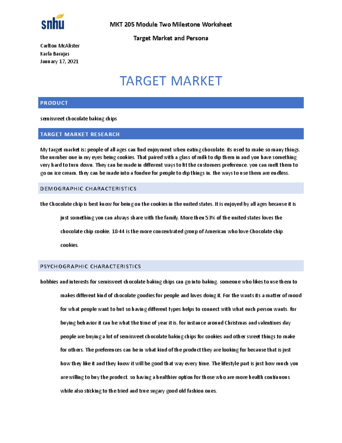 2-2 MKT205 Module Two Milestone - Its Used To Make So Many Things. The ...