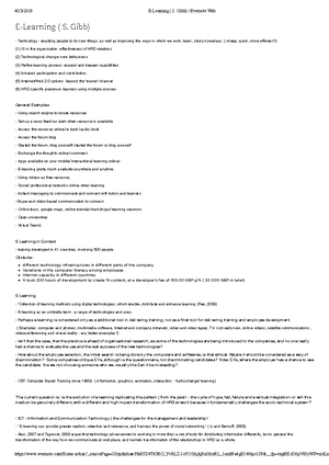 Evaluating Learning and Development lecture notes - Evaluating Learning ...
