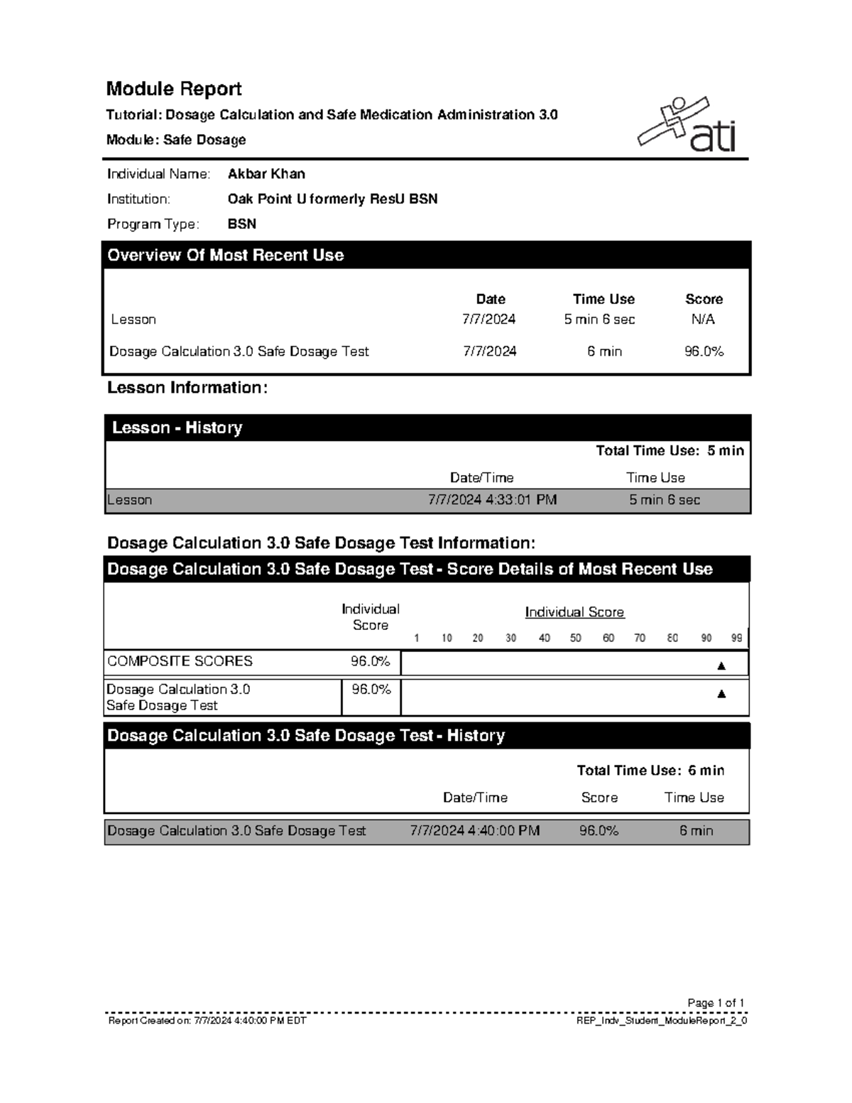 Report (95) - safe dosage - Module Report Tutorial: Dosage Calculation ...