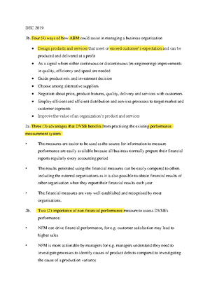 CASE Study Package JAN2024 231219 171713 - MANAGEMENT ACCOUNTING AND ...