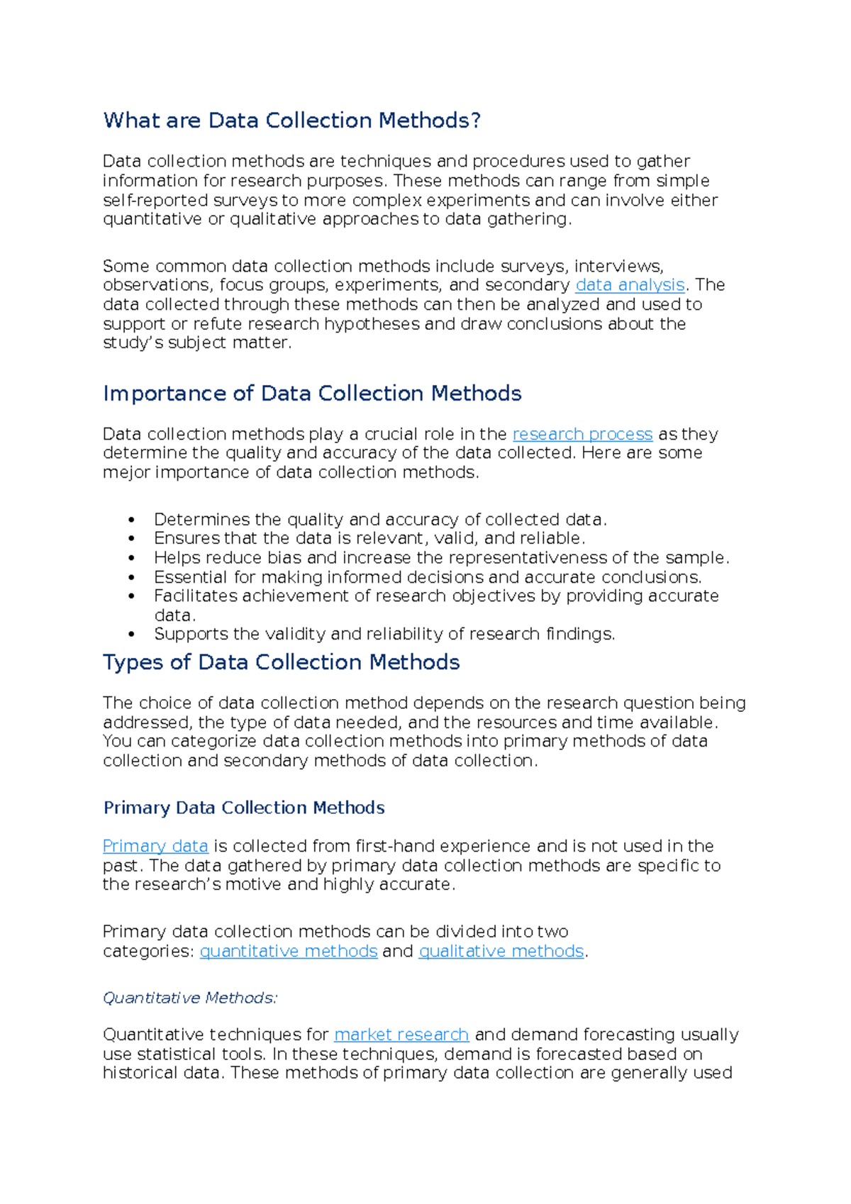 Datacollection - What are Data Collection Methods? Data collection ...